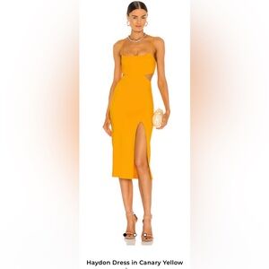 h:ours Canary Yellow Dress